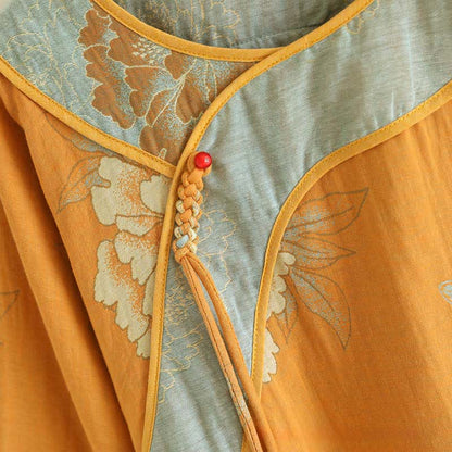 Ownkoti Peony Butterfly Jacquard Cotton Gauze Pajamas - image 4