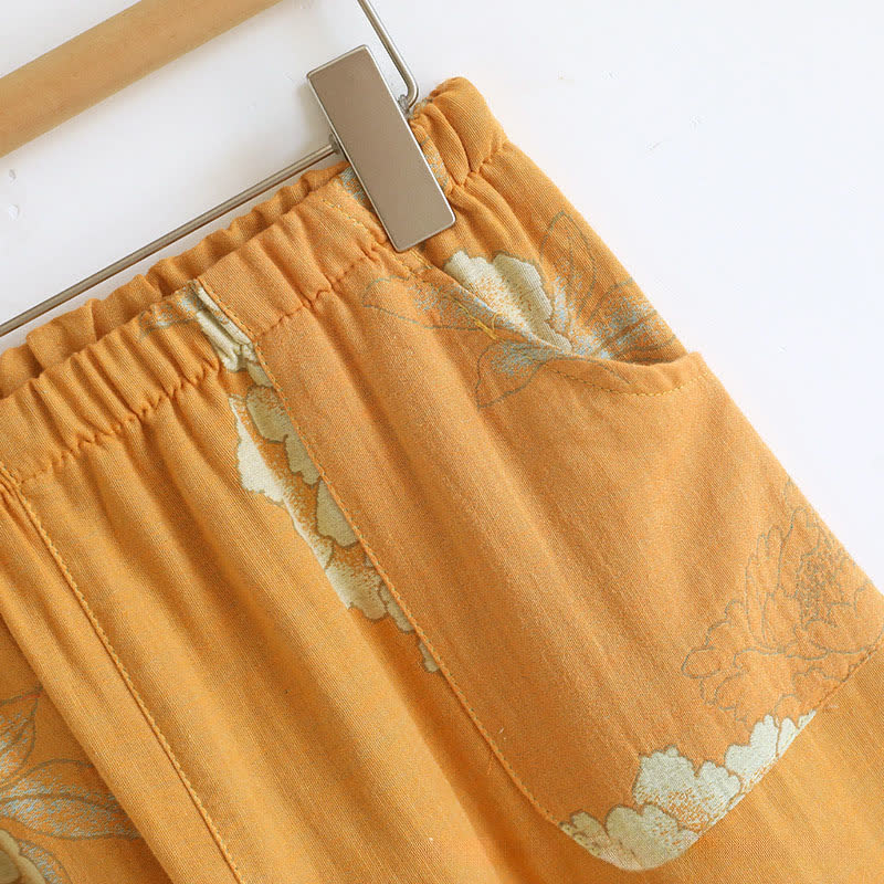 Ownkoti Peony Butterfly Jacquard Cotton Gauze Pajamas - image 11