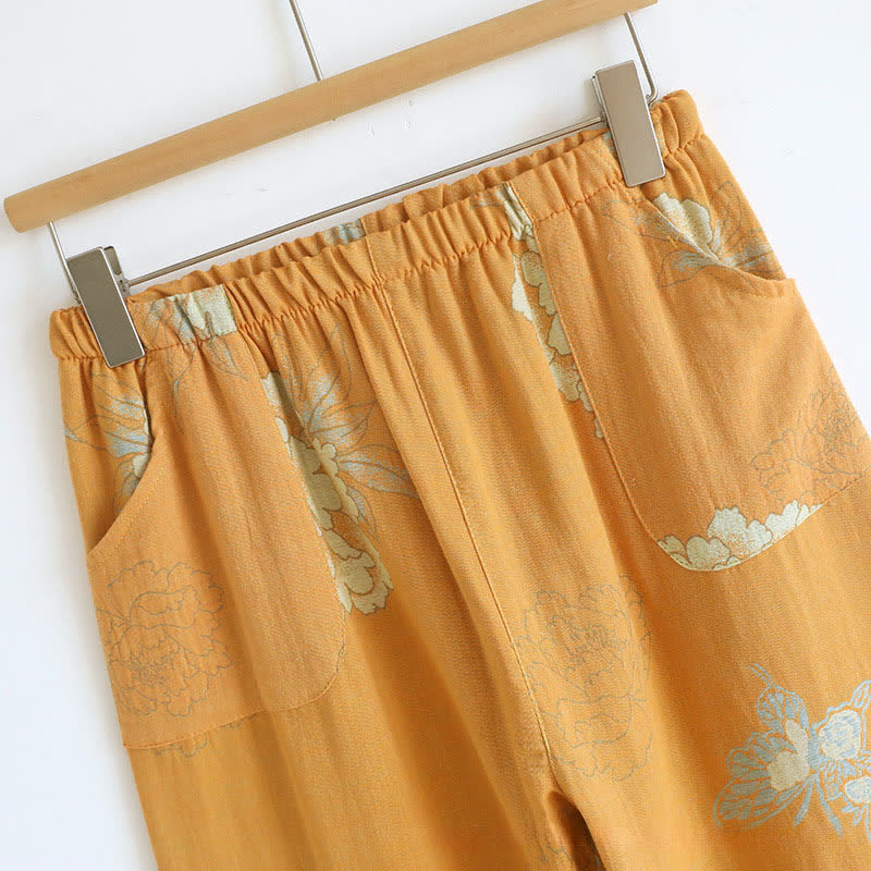 Ownkoti Peony Butterfly Jacquard Cotton Gauze Pajamas - image 10