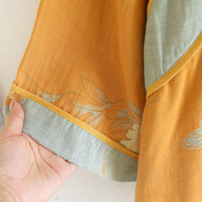 Ownkoti Peony Butterfly Jacquard Cotton Gauze Pajamas - image 6