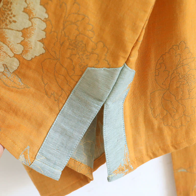 Ownkoti Peony Butterfly Jacquard Cotton Gauze Pajamas - image 9