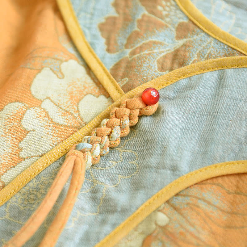 Ownkoti Peony Butterfly Jacquard Cotton Gauze Pajamas - image 5