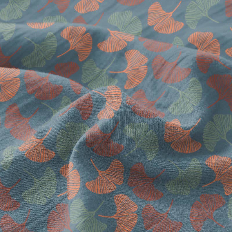 Ownkoti Ginkgo Leaf Cotton Gauze Bedspread - image 3