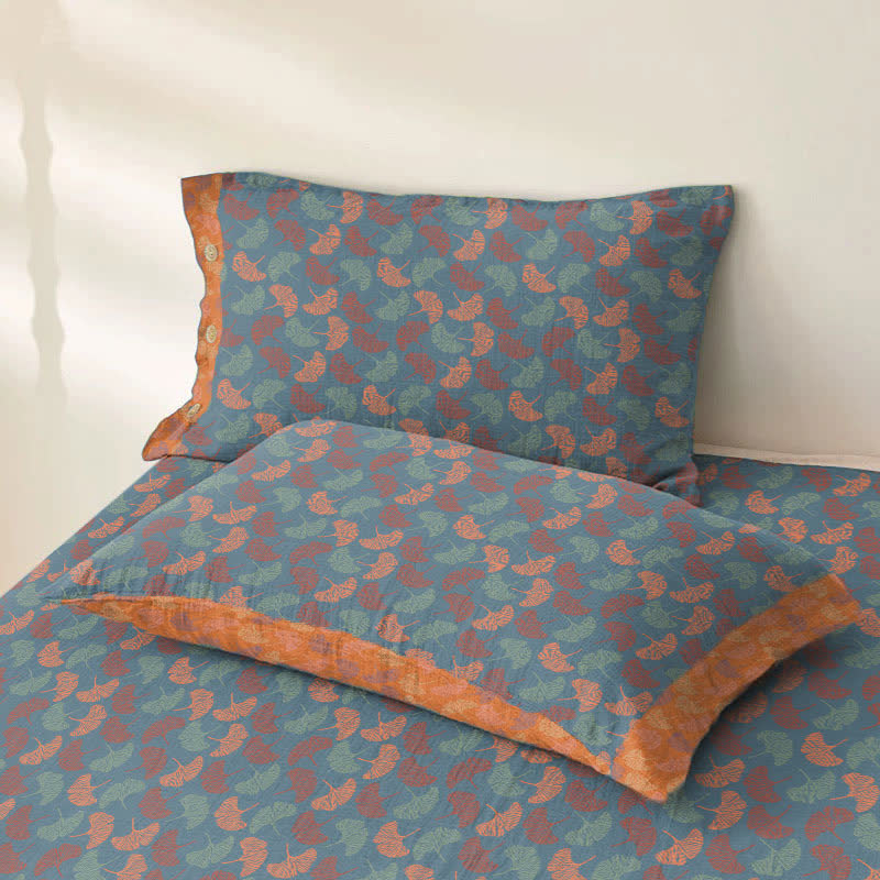 Ginkgo Leaf Cotton Gauze Bedspread - image 3