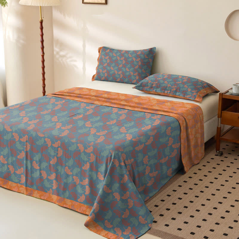 Ownkoti Ginkgo Leaf Cotton Gauze Bedspread - image 1