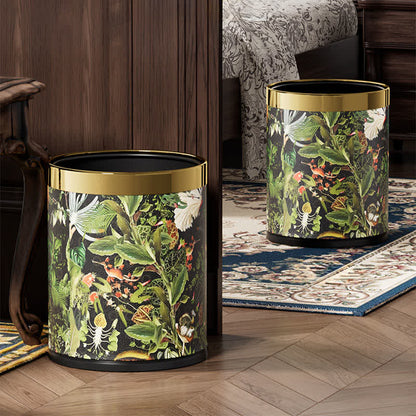 Ownkoti Tropical Jungle Leather Trash Bin - image 1