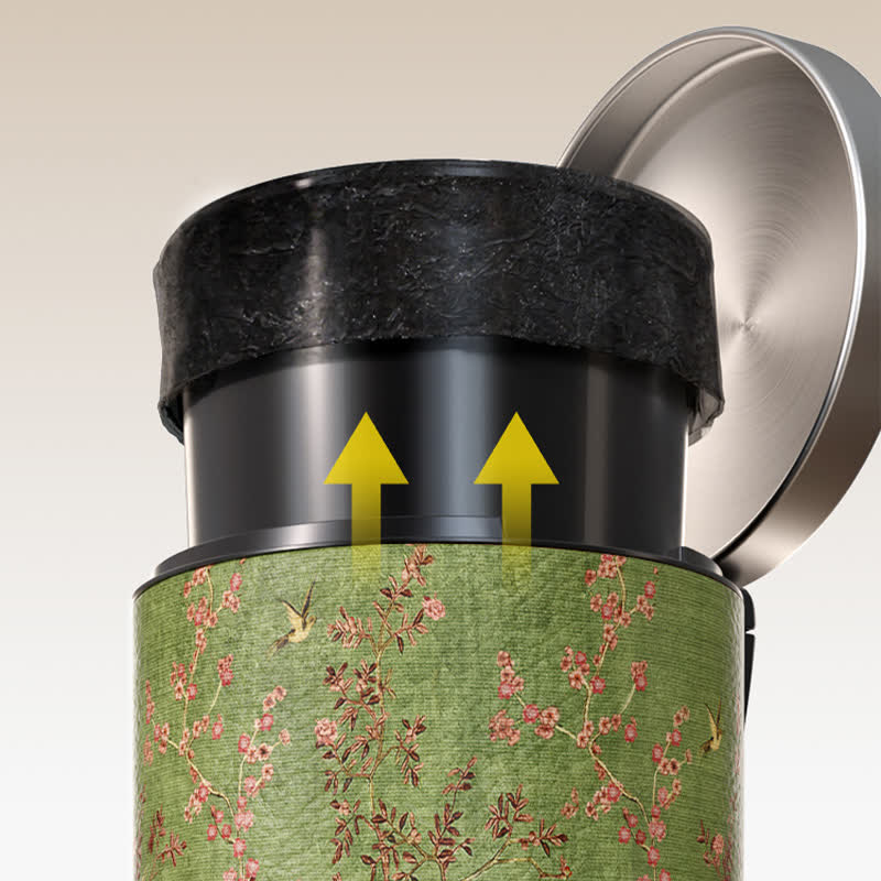 Ownkoti Green Pastoral Bird Durable Trash Bin - image 4