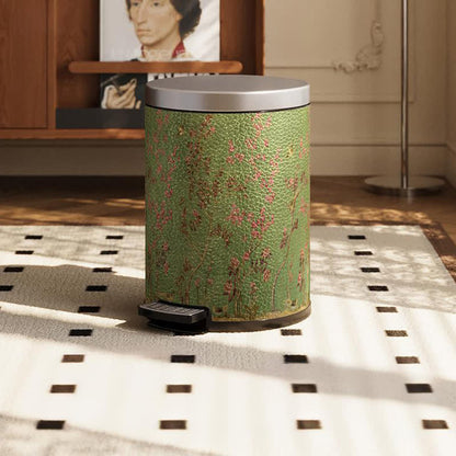 Ownkoti Green Pastoral Bird Durable Trash Bin - Foot Pedal - 11"W x 11"L x 14"H - image 5