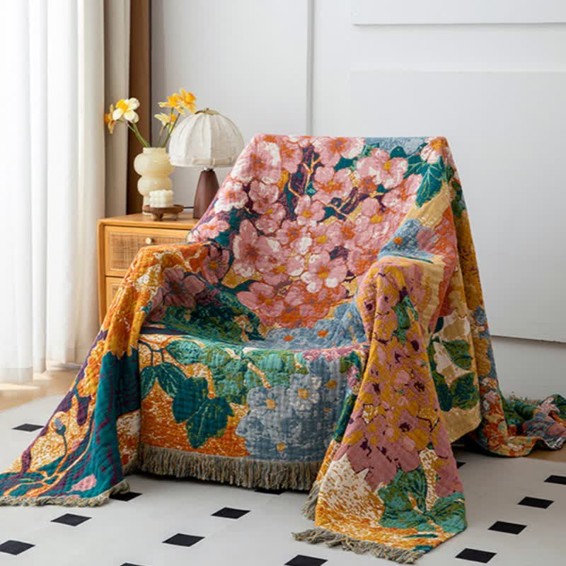 Peach Blossom Organic Cotton Gauze Quilt - image 1