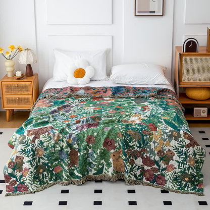 Ownkoti Forest Animal Organic Cotton Gauze Quilt - King - image 0