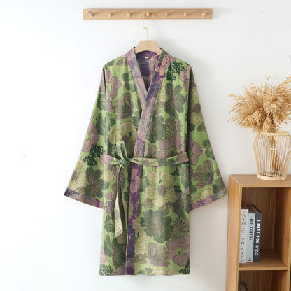 Ownkoti Peach Blossom Cotton Gauze Kimono Robe - image 7