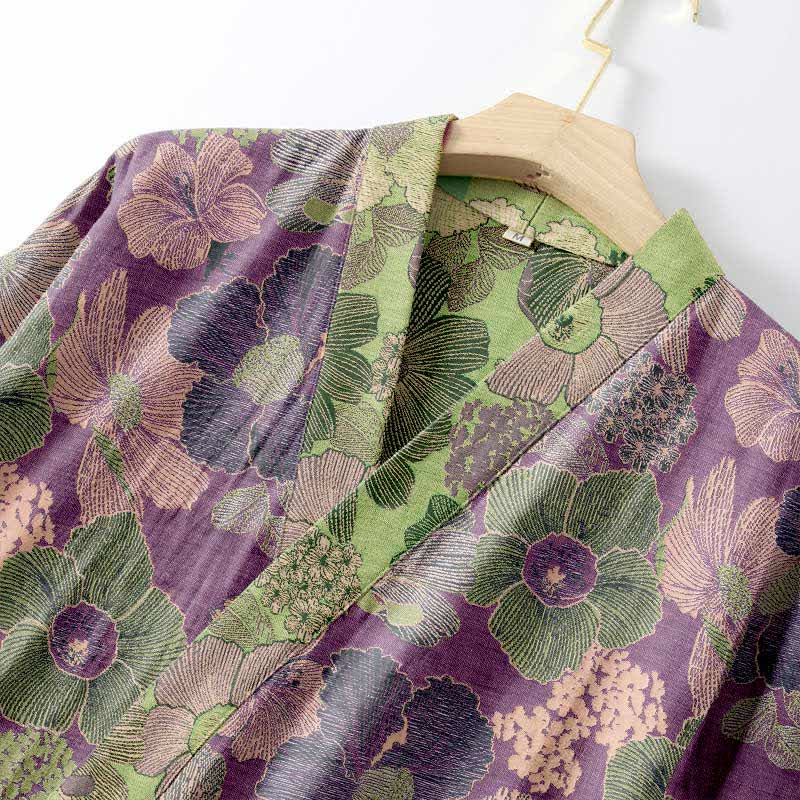 Ownkoti Peach Blossom Cotton Gauze Kimono Robe - image 3