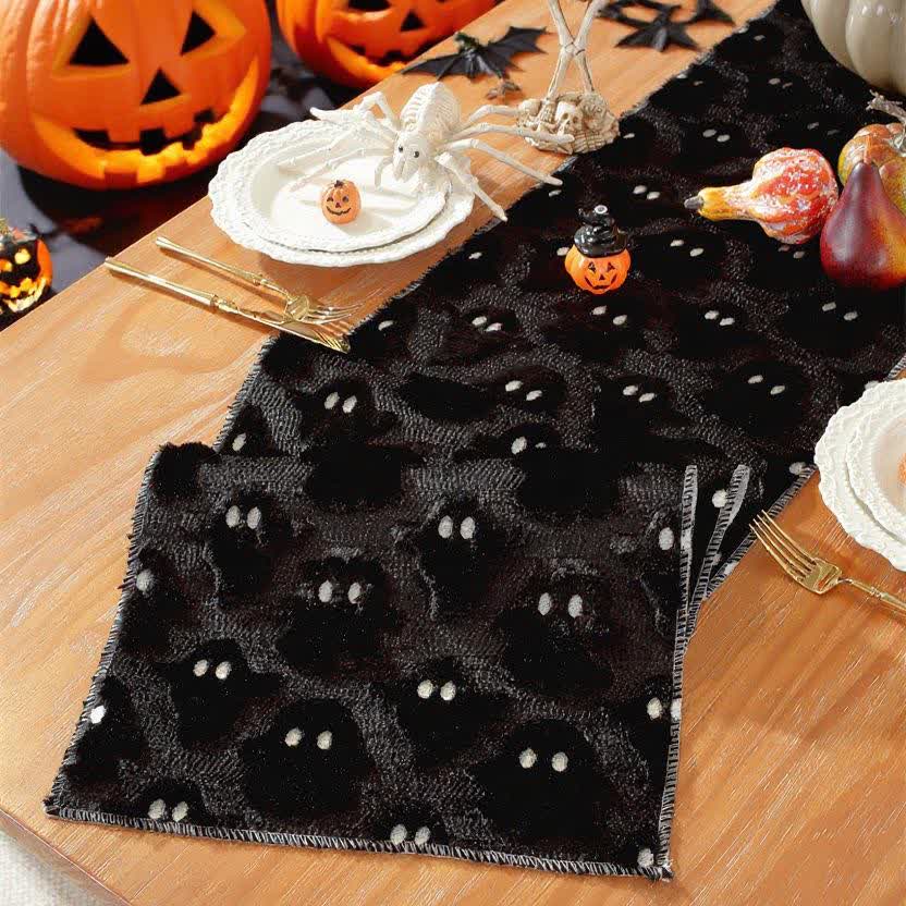 Halloween Plush Ghost Embroidered Table Runner - image 13