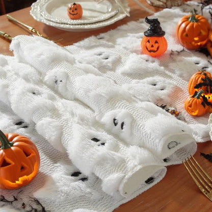 Halloween Plush Ghost Embroidered Table Runner - image 7