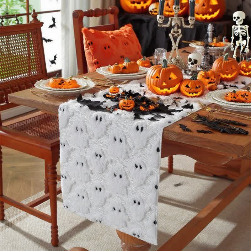 Halloween Plush Ghost Embroidered Table Runner - image 4