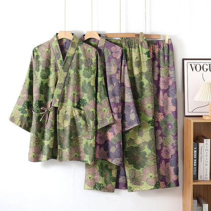 Peach Blossom Kimono style Loungewear Set - image 1