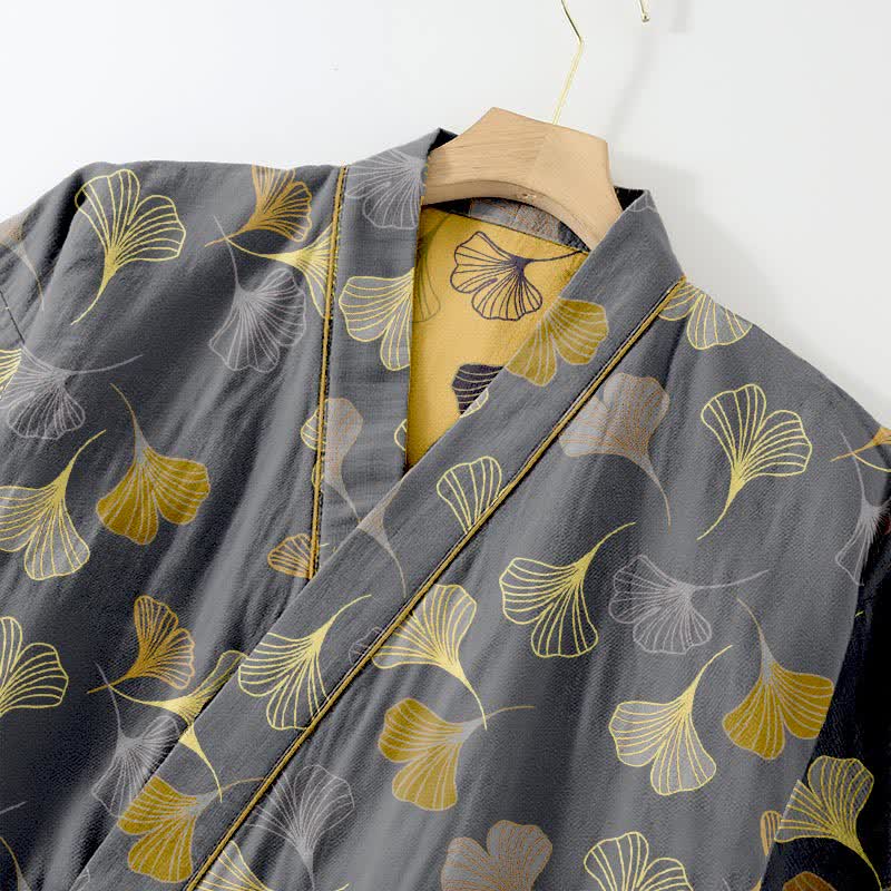 Ownkoti Ginkgo Cotton Gauze Kimono Loungewear Set - image 15