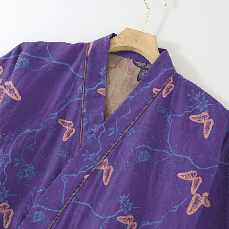 Ownkoti Butterfly Cotton Gauze Kimono Loungewear Set - image 2
