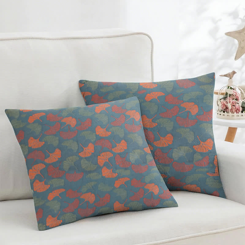 Ownkoti Ginkgo Cotton Gauze Jacquard Square Pillowcases(2PCS) - 18" x 18" - image 0