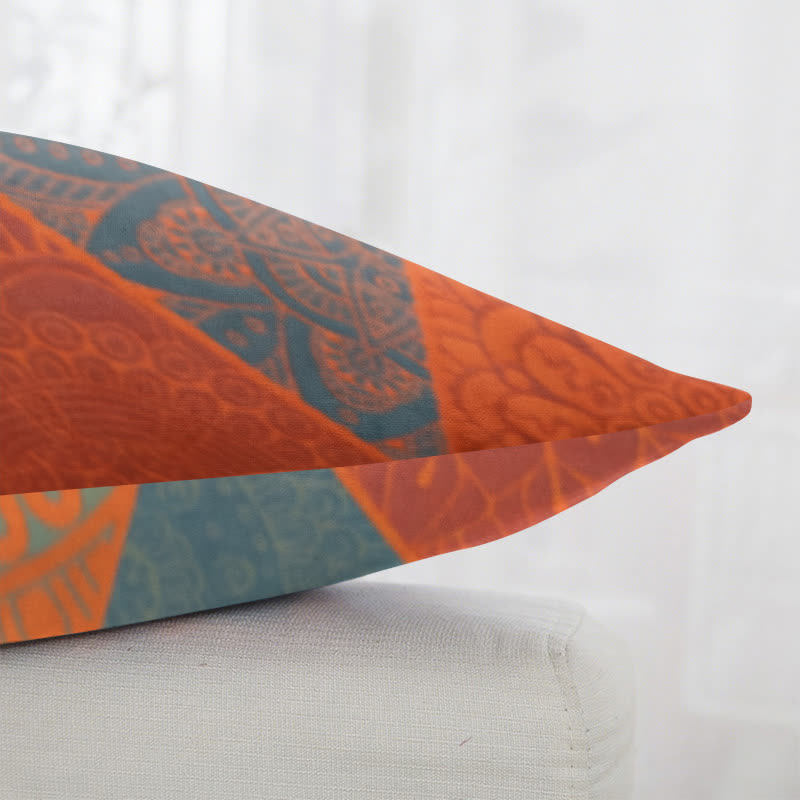 Triangle Pattern Cotton Jacquard Square Pillowcases(2PCS) - image 3