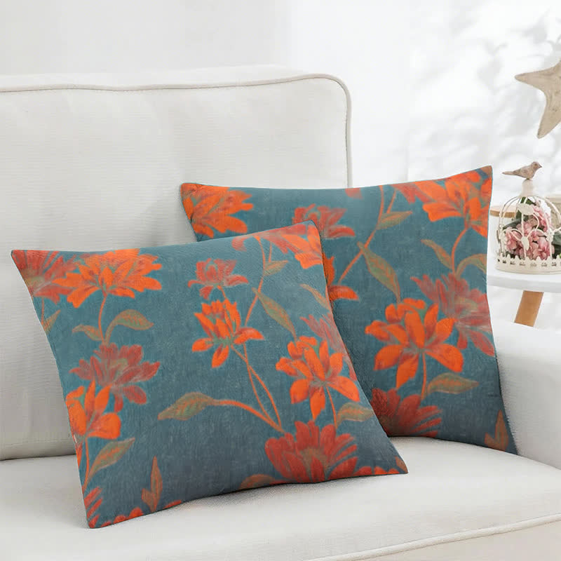 Lotus Cotton Jacquard Square Pillowcases(2PCS) - 18" x 18" - image 1