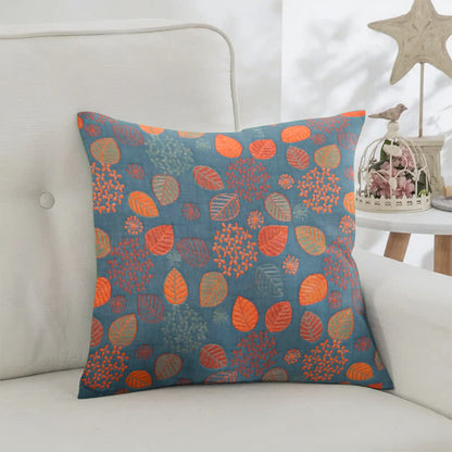 Leaf Print Cotton Jacquard Square Pillowcases(2PCS) - image 2