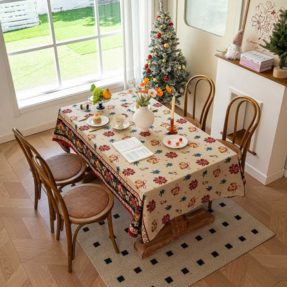 Christmas Bell Floral Jacquard Tablecloth - image 3
