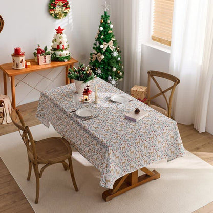 Christmas Elk Print Waterproof Tablecloth - image 3