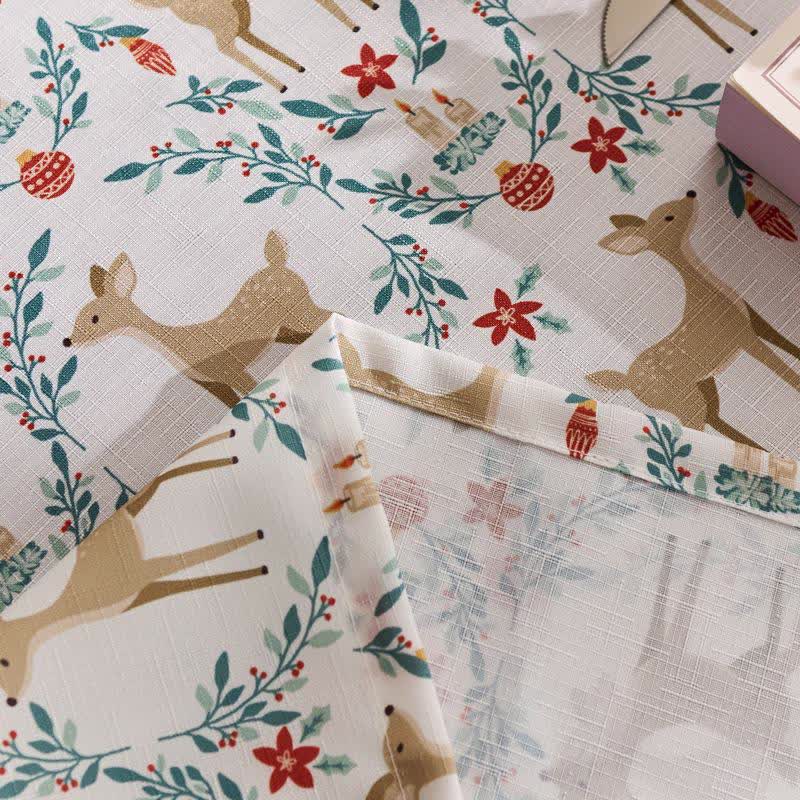 Christmas Elk Print Waterproof Tablecloth - image 5