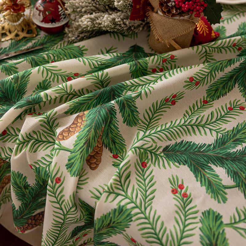 Christmas Pine Cone Print Tablecloth - image 5
