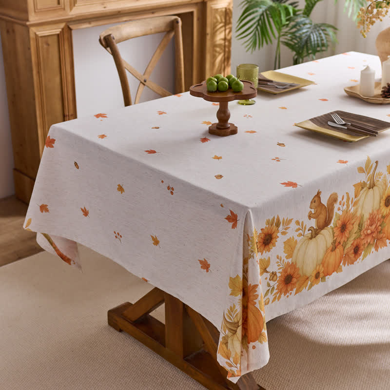 Sunflower Pumpkin Harvest Waterproof Tablecloth - image 4