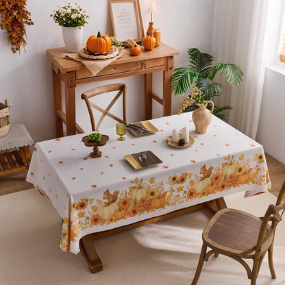 Sunflower Pumpkin Harvest Waterproof Tablecloth - image 3