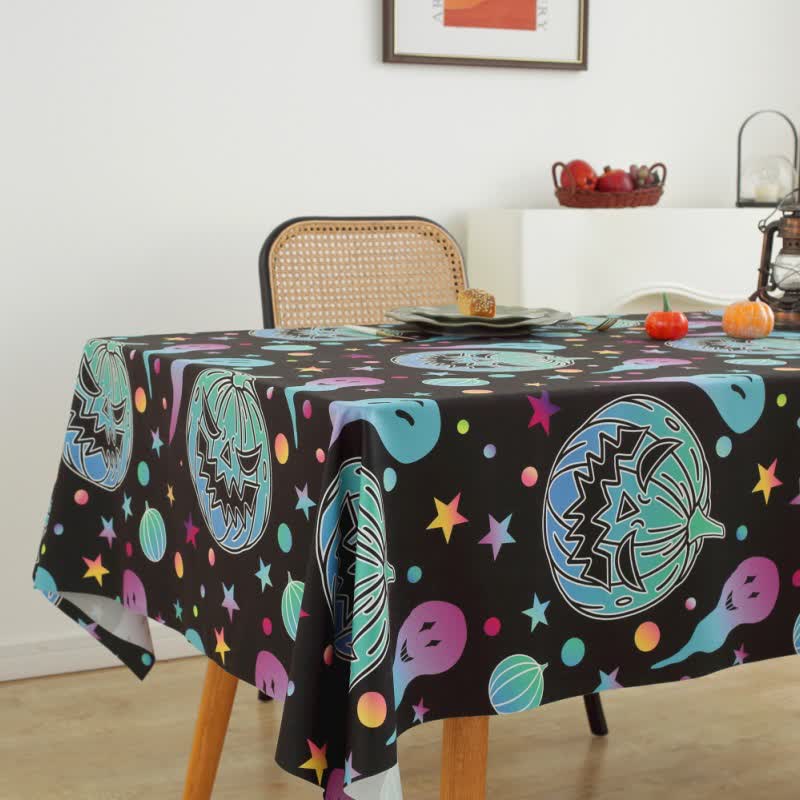 Halloween Spooky Pumpkin Ghost Tablecloth - image 4