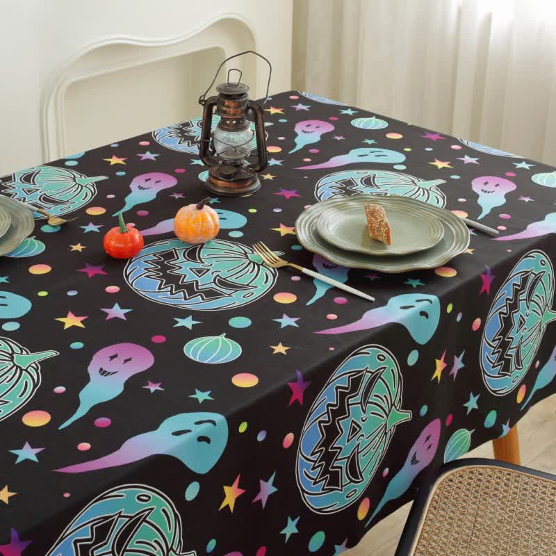 Halloween Spooky Pumpkin Ghost Tablecloth - image 2