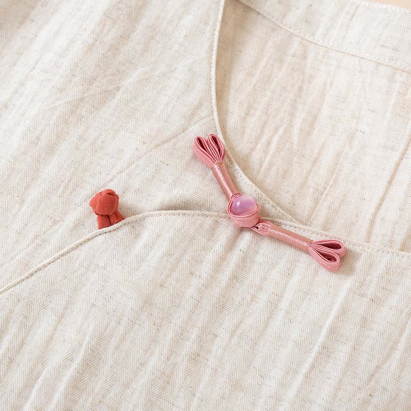 Oriental Style Buttoned Loungewear Set - image 5