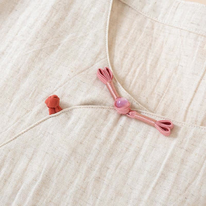 Oriental Style Buttoned Loungewear Set - image 5