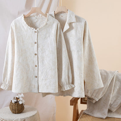 Matching Minimalist Cotton Linen Loungewear Set - image 2