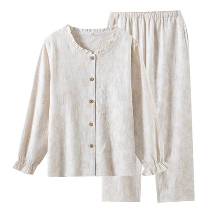 Matching Minimalist Cotton Linen Loungewear Set - Women - XL - image 6