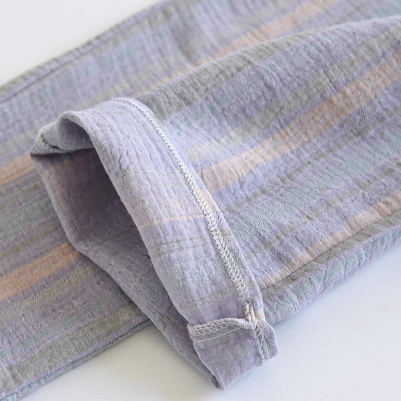 Striped Cotton Gauze Loungewear Set - image 14