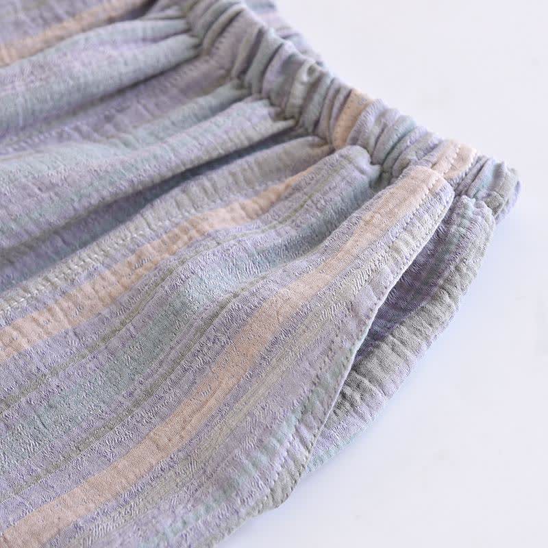 Striped Cotton Gauze Loungewear Set - image 16