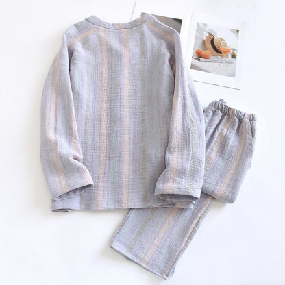 Striped Cotton Gauze Loungewear Set - image 9