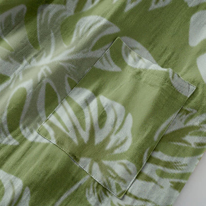 Monstera Print Cotton Gauze Kimono Robe - image 5