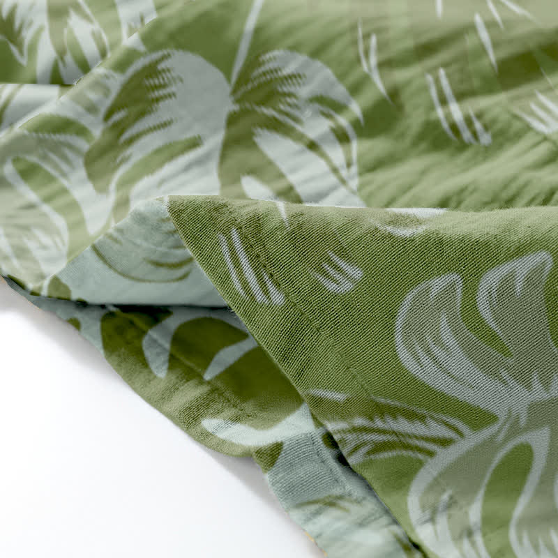 Monstera Cotton Gauze Kimono Loungewear Set - image 4