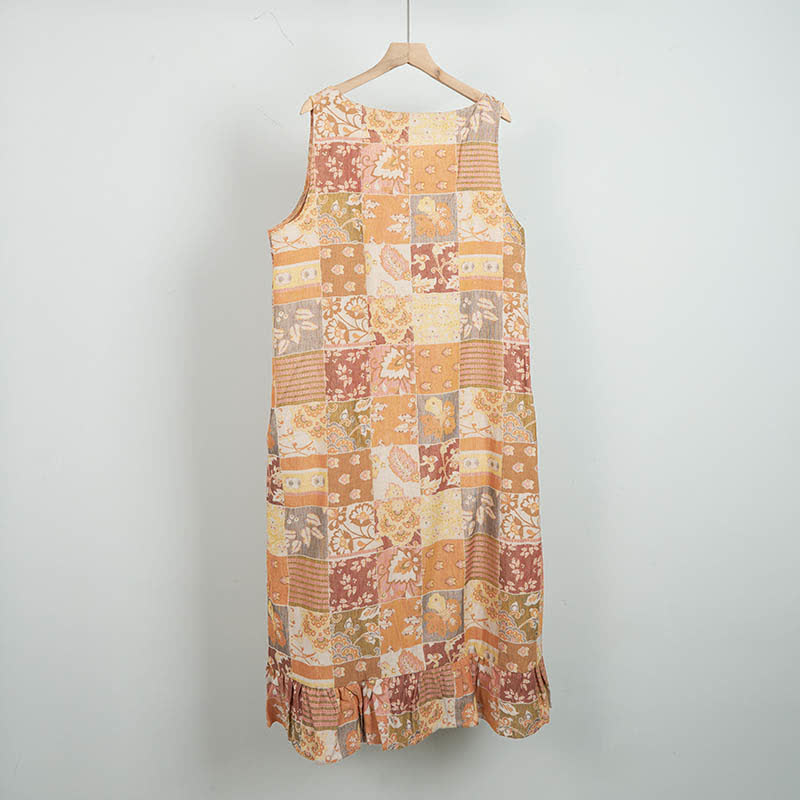 Ethnic Floral Cotton Sleeveless Nightdress - image 5