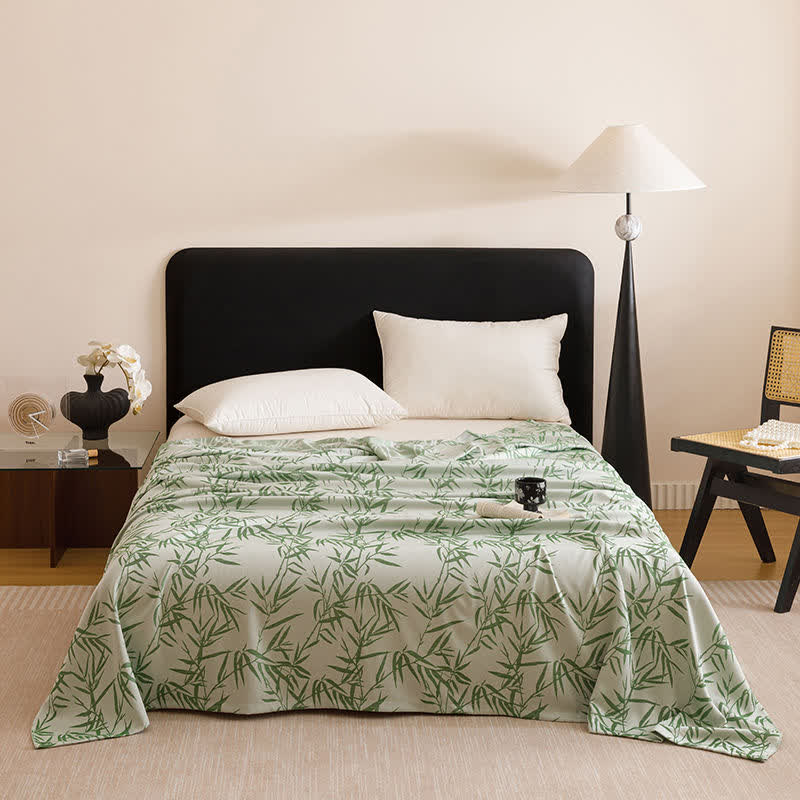 Bamboo Print Cooling Sheet Bedspread - Green - Queen - image 3