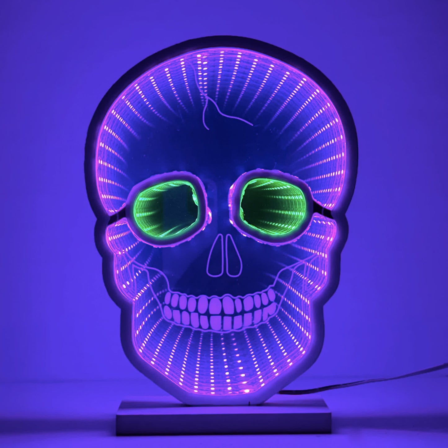 Halloween Skull Infinity Lights with Stand - image 5