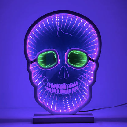 Halloween Skull Infinity Lights with Stand - image 5