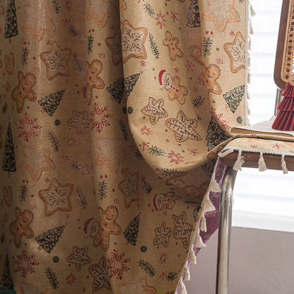 Christmas Gingerbread Man Holiday Curtain - image 5