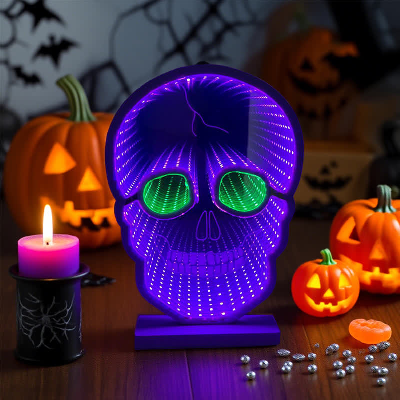 Halloween Skull Infinity Lights with Stand - image 3