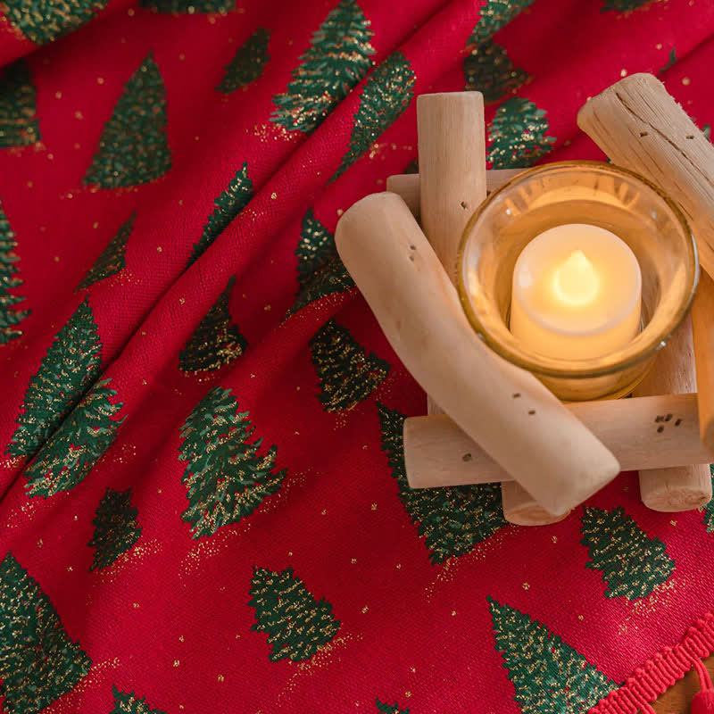 Christmas Fir Tree Holiday Curtain - image 9